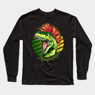 Punk T-Rex Dinosaur Long Sleeve T-Shirt